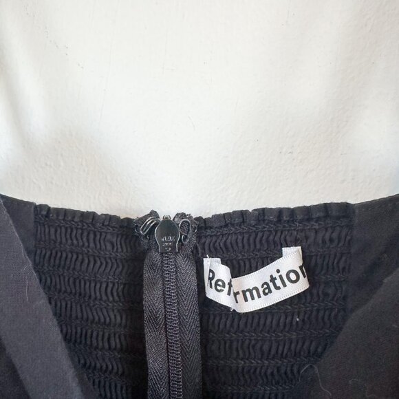 REFORMATION | Cox Mini 94% Cotton Sun Dress in Black sundress - Picture 6 of 7